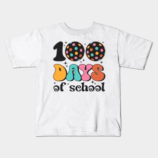 100 days of school Disco Ball Retro Design Kids T-Shirt